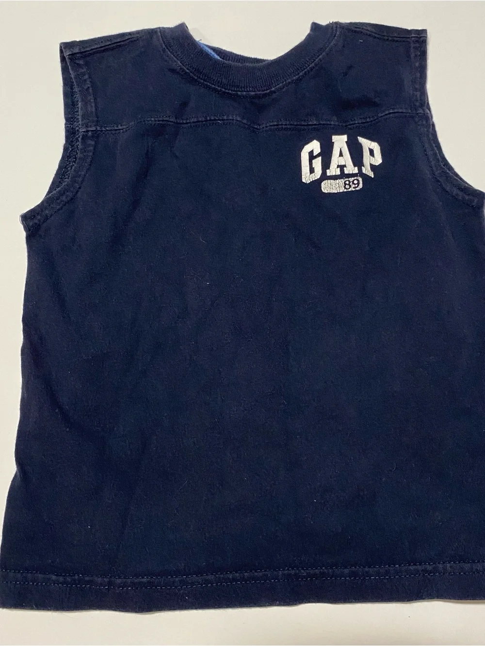 BABY GAP Y2K Bundle of 2 shirts , Batman short sleeve and navy gap tank 18-24M